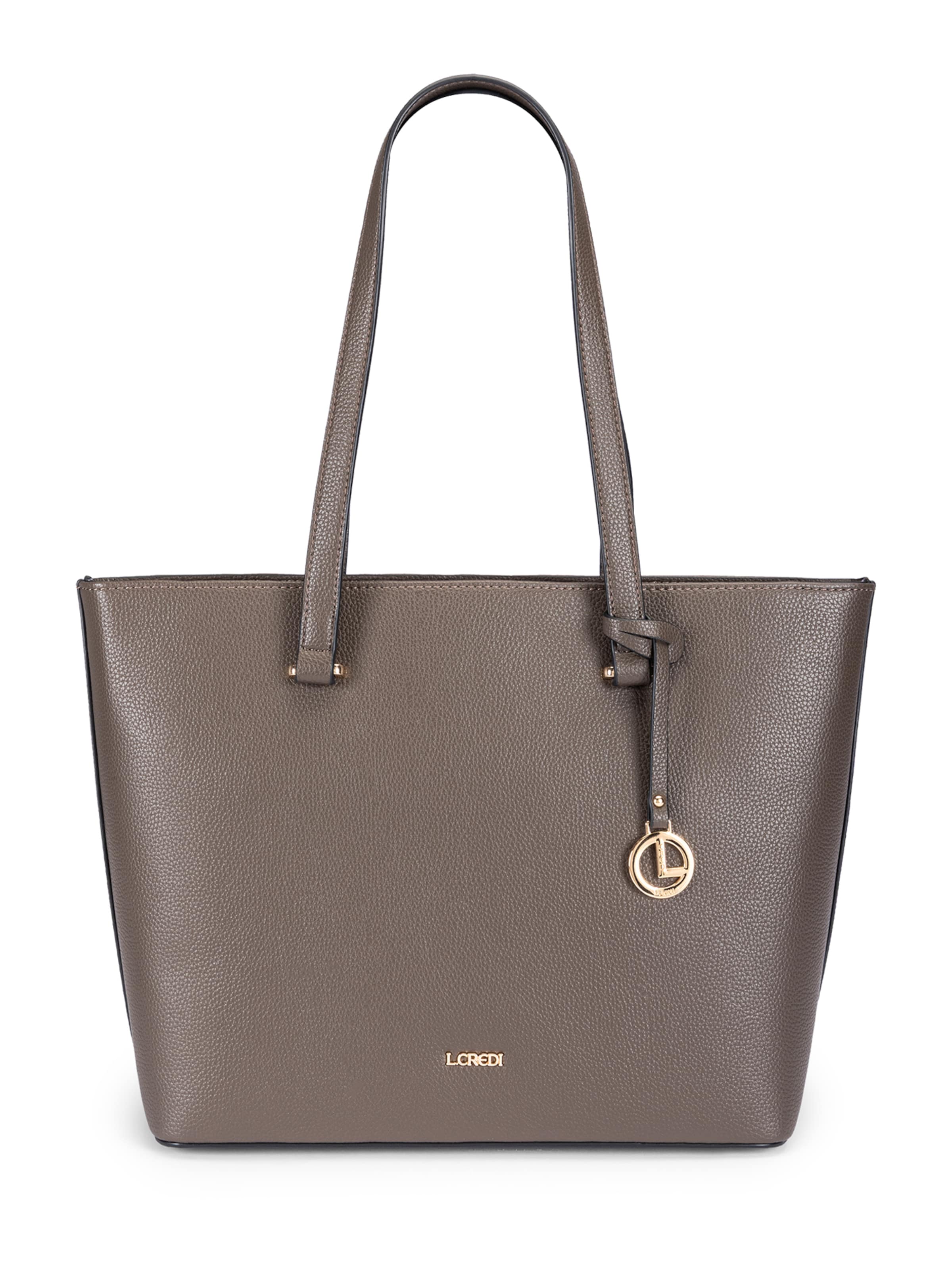 L.CREDI Shopper 'Sarine' in Grey: front