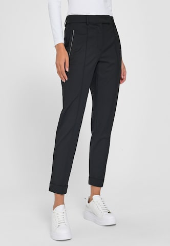 Regular Pantalon à plis Basler en noir : devant