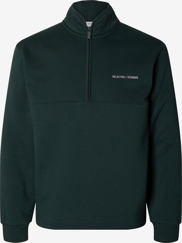 Sweat-shirt SELECTED HOMME en vert : devant