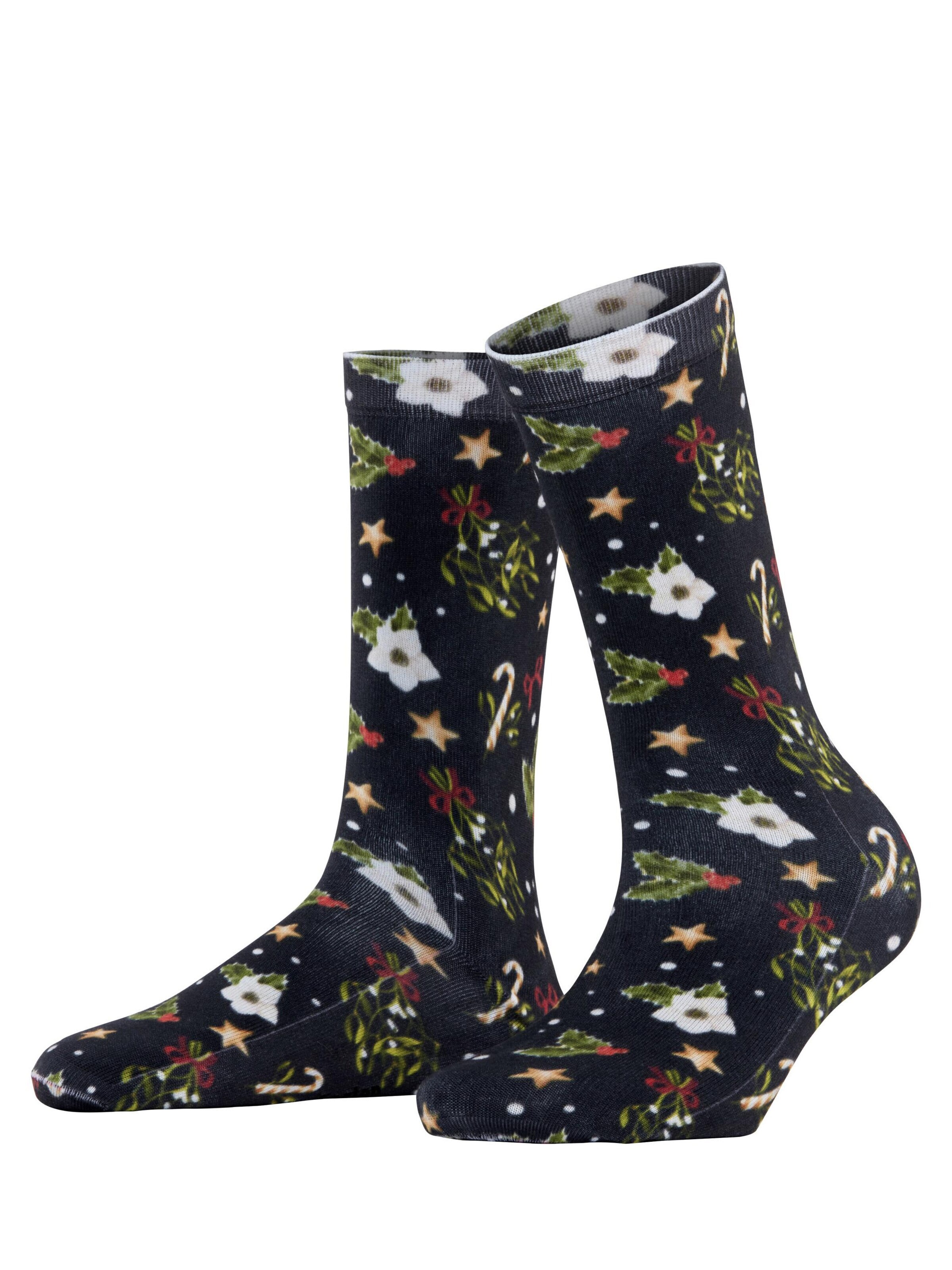 BURLINGTON Socks 'Fancy Christmas' in Blue: front
