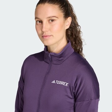 ADIDAS TERREX Functionele fleece jas 'Xperior' in Lila