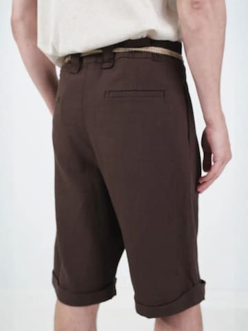 Giesto Wide leg Trousers 'Shorts' in Brown