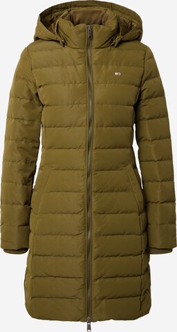 Tommy Jeans Winter Coat in Green: front