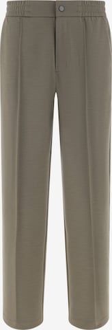 pilka Boggi Milano Standartinis Kelnės su kantu 'Wooltech': priekis