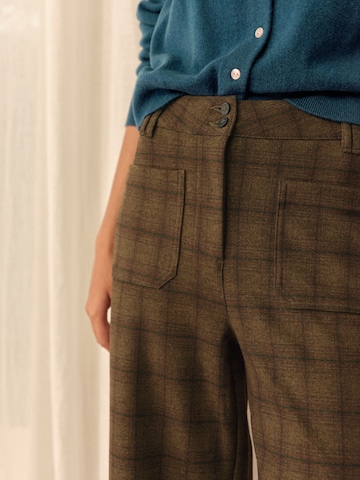 Next Широкий Штаны 'N. Premium' в Зеленый