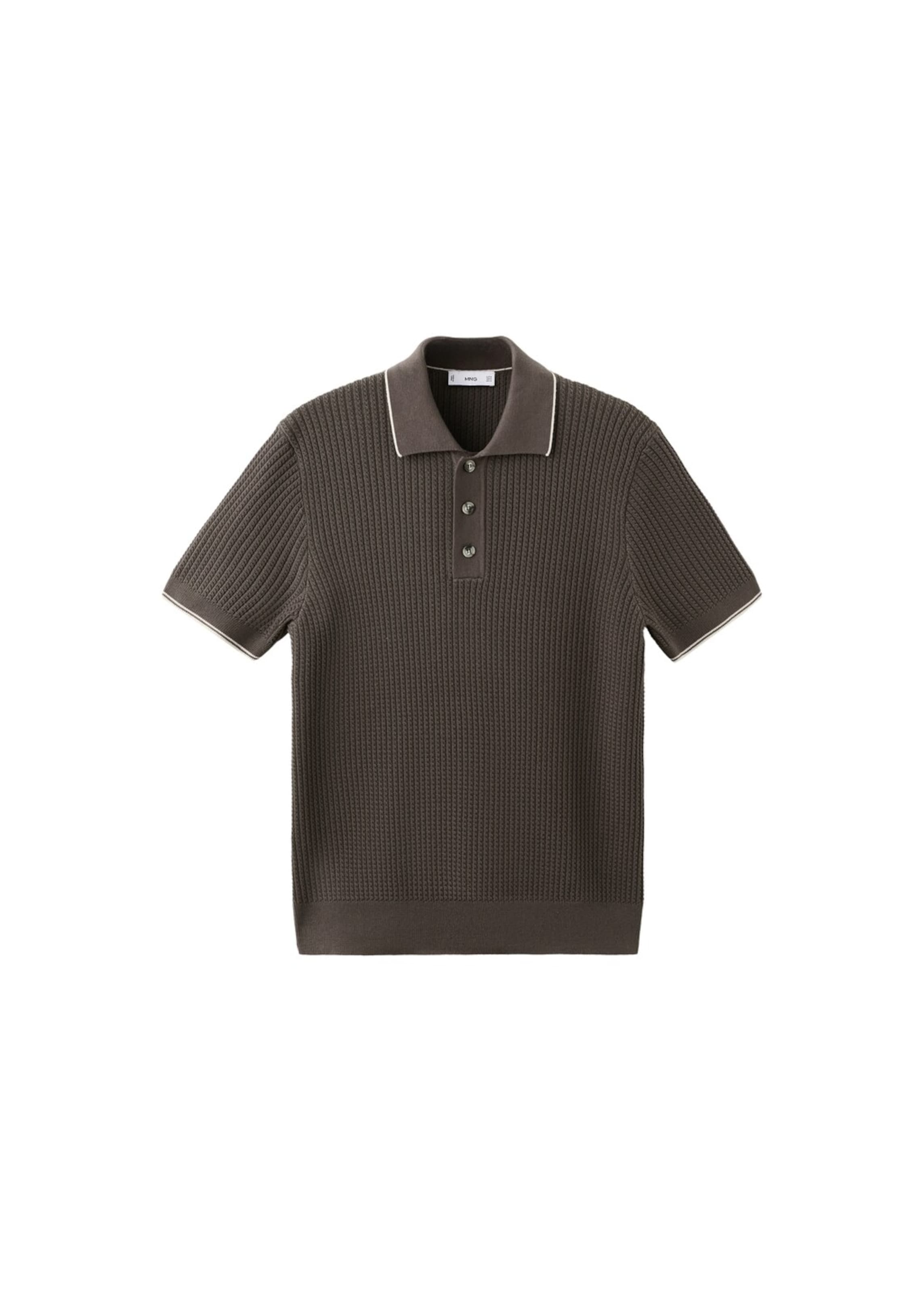 MANGO MAN Shirt in Brown: front