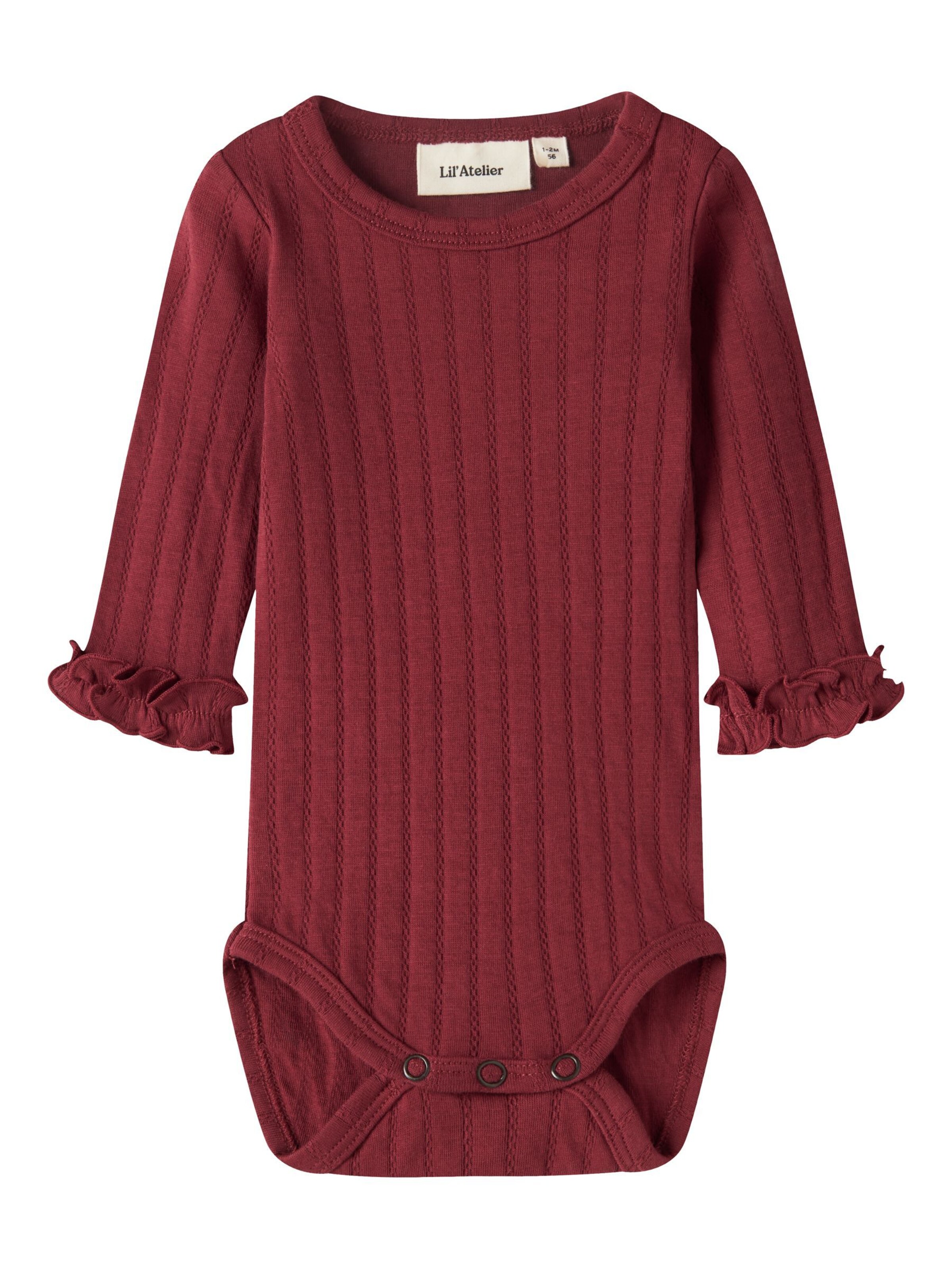Lil'Atelier - Pijama entero/body en rojo: frente