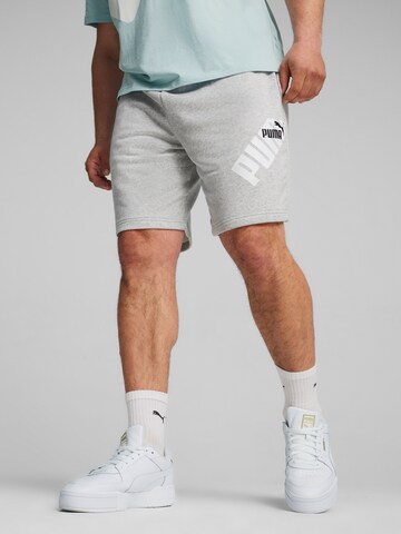 PUMA Regular Спортен панталон 'POWER' в сиво: отпред