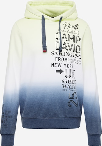 Sweat-shirt CAMP DAVID en vert : devant