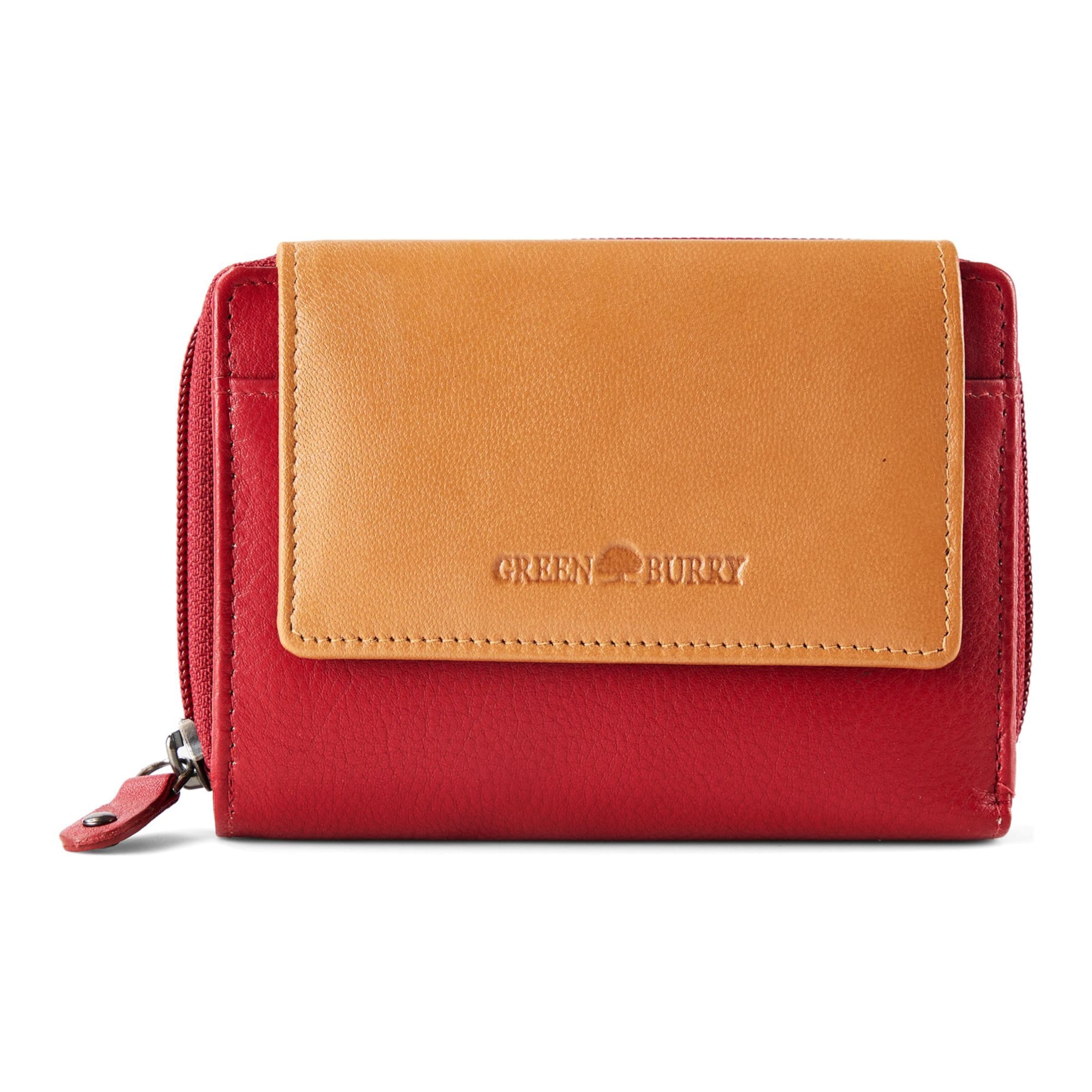 Portamonete 'Nappa' di GREENBURRY in rosso: frontale