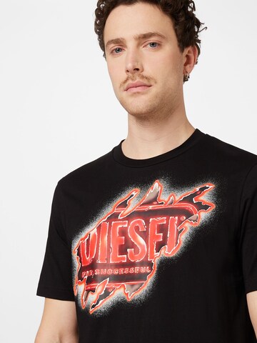 DIESEL T-Shirt 'JUST' in Schwarz
