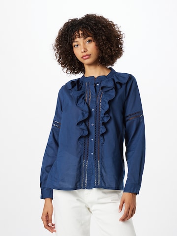 Lollys Laundry Blouse 'Rikshaw' in Blauw: voorkant