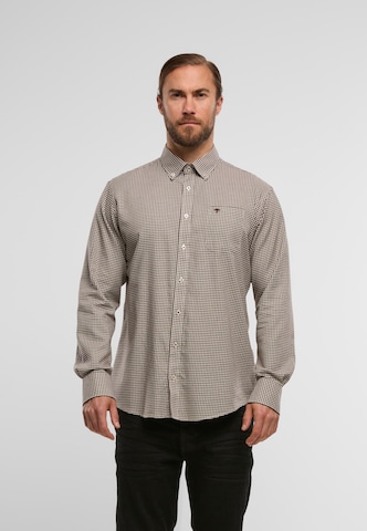 FYNCH-HATTON Regular fit Srajca 'Vichy Check' | rjava barva: sprednja stran