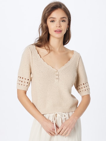 Free People Trui 'BREE' in Beige: voorkant