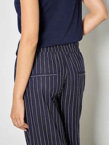 Wide Leg Pantalon Apricot en bleu