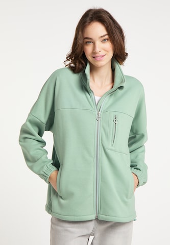 MYMO Zip-Up Hoodie in Green: front