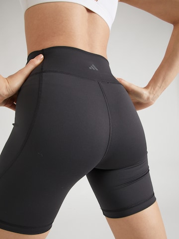 ADIDAS PERFORMANCE Skinny Workout Pants 'All Me Ess' in Black