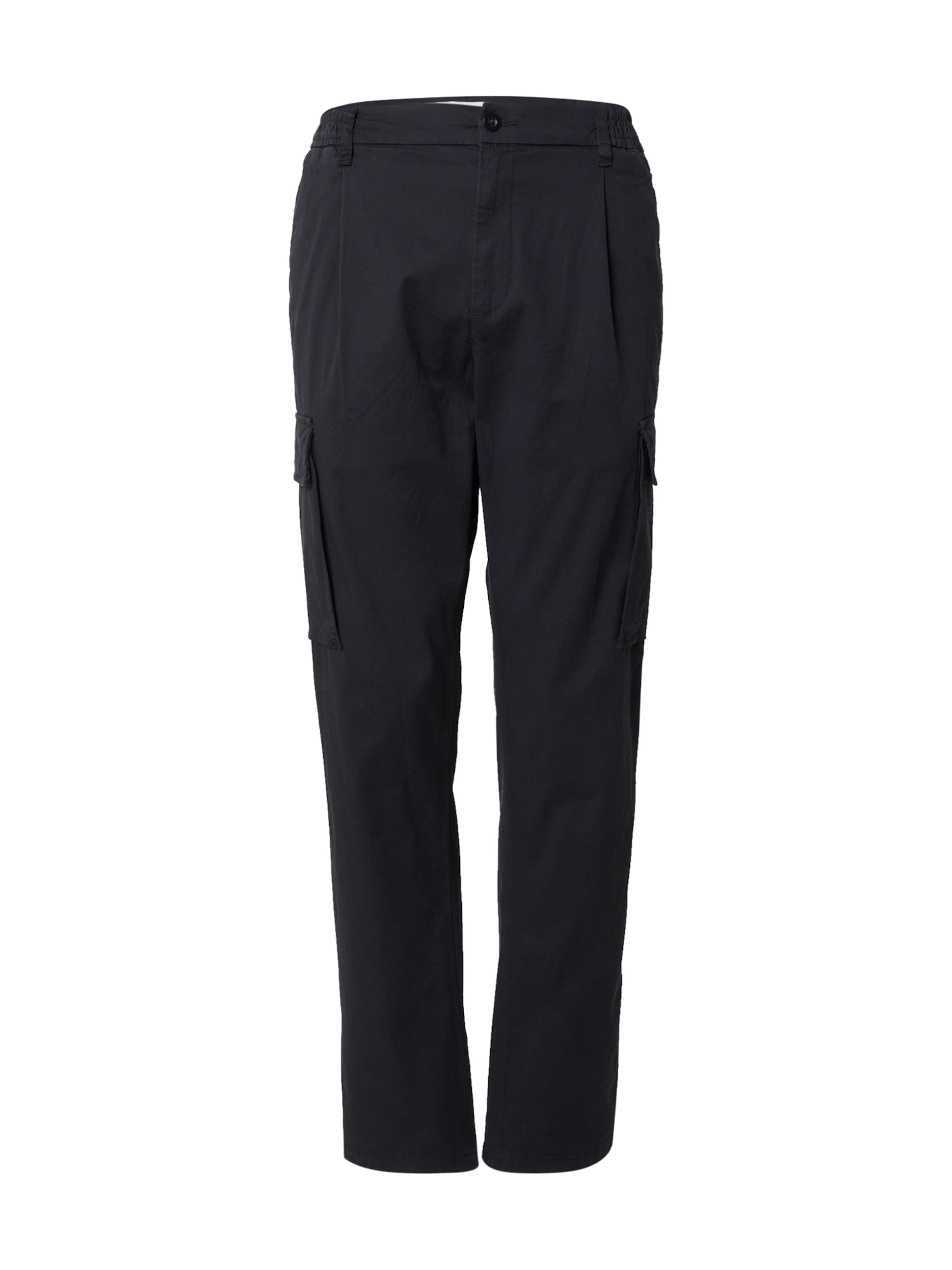 Regular Pantalon cargo 'ADHANN' REPLAY en noir : devant