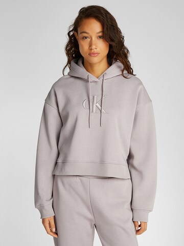 Calvin Klein Jeans Sweatshirt in Grijs: voorkant