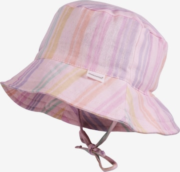 MAXIMO Hat 'GOTS MINI-Hut, Bindeband Musselinstoff, Futter, UV' in Pink: front