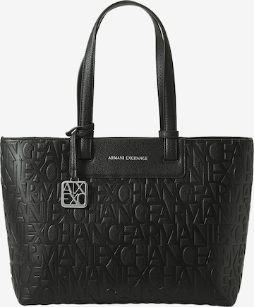 ARMANI EXCHANGE "Чанта тип ""Shopper""" 'Liz Pebble' в черно: отпред