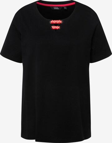 T-shirt Ulla Popken en noir : devant