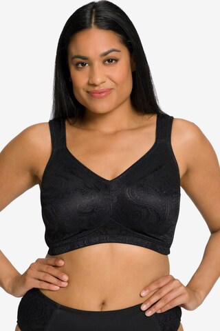 Ulla Popken T-shirt Bra in Black: front