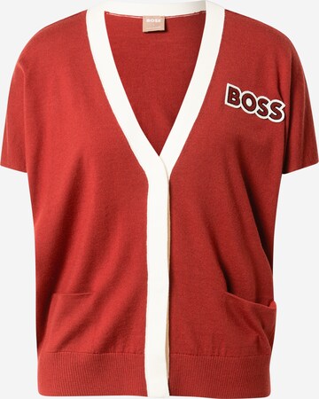 BOSS Gebreid vest 'Fabulas' in Rood: voorkant