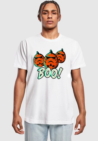 ABSOLUTE CULT Shirt 'Halloween Pumpkins' in White: front