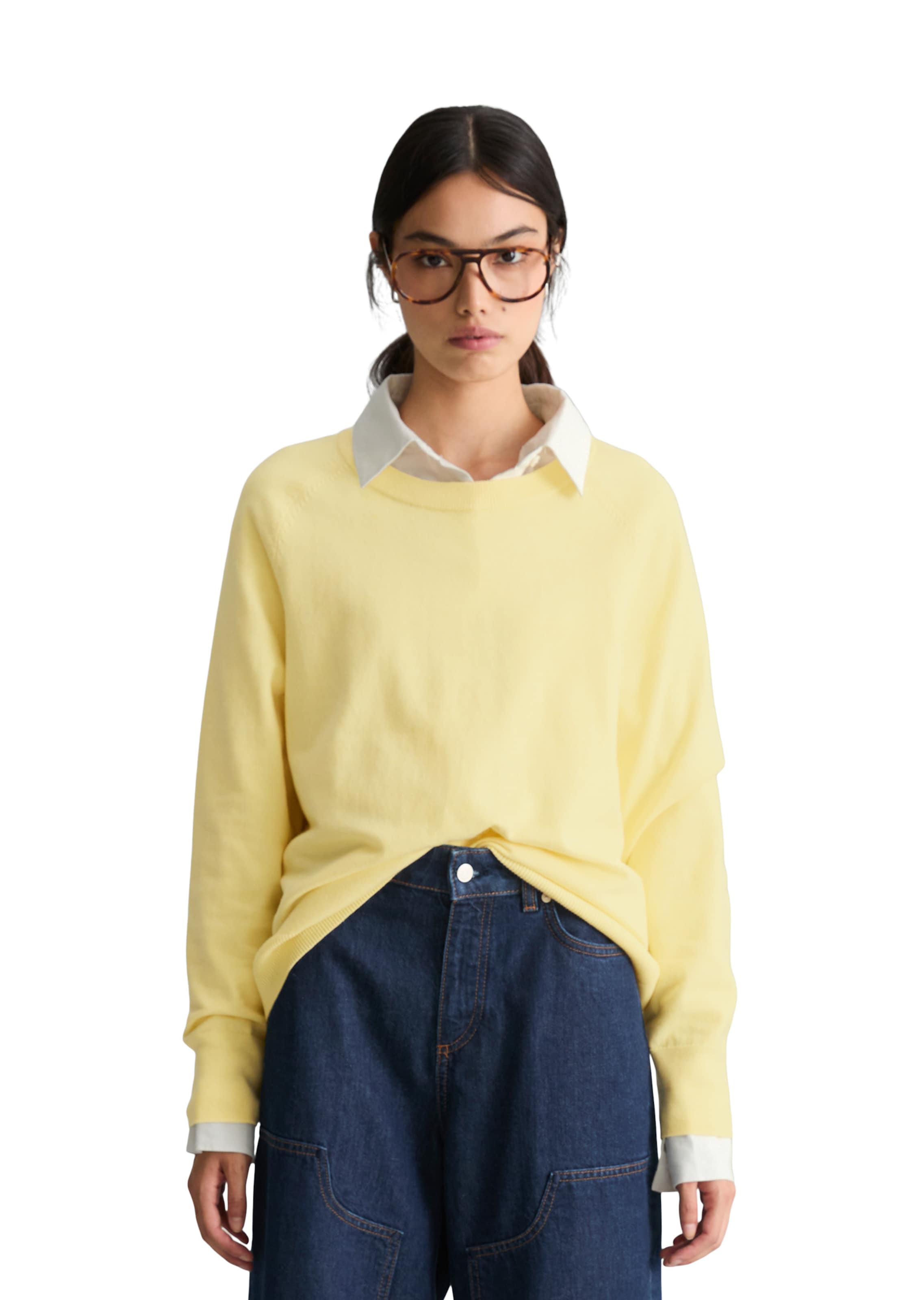 Marc O'Polo DENIM Sweater in Yellow: front
