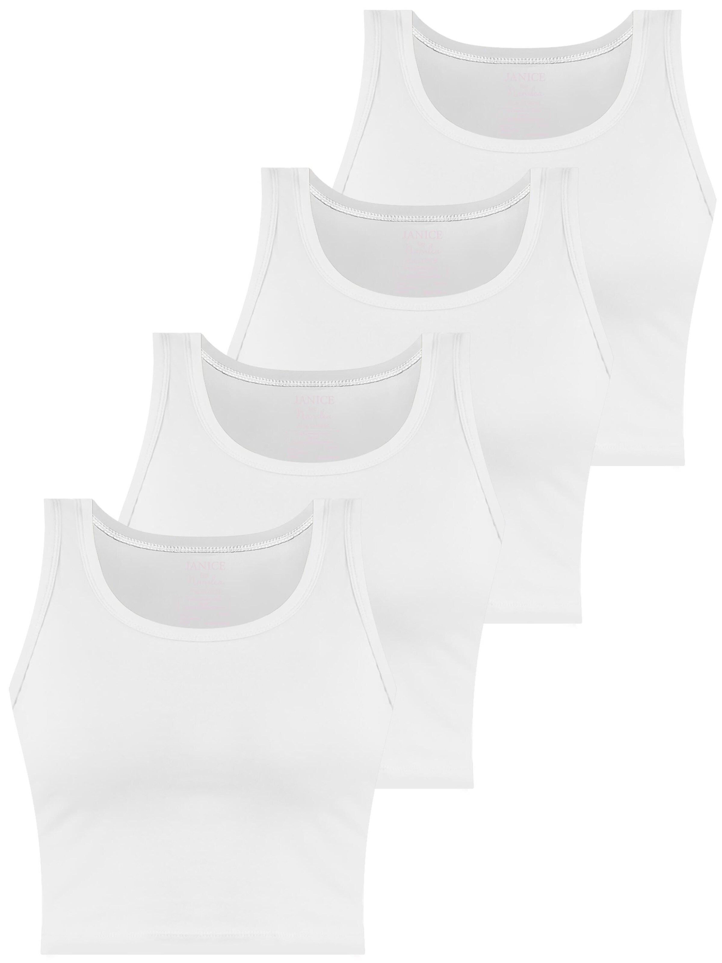 Janice Top ' Namlea ' in White: front