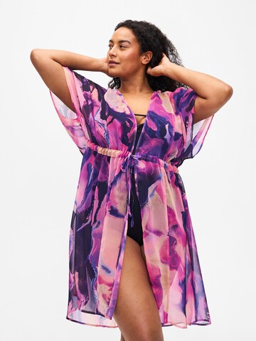 Swim by Zizzi Kimono | vijolična barva: sprednja stran