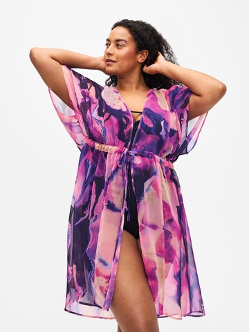 Swim by Zizzi - Kimono em roxo: frente