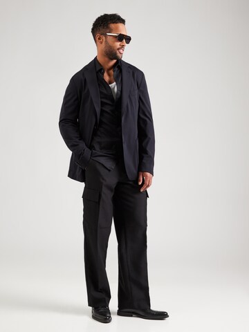 BOSS - Ajuste regular Chaqueta saco 'Hanry' en negro