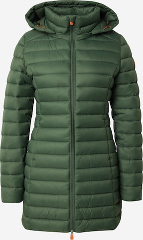 SAVE THE DUCK Преходно палто в зелено: отпред