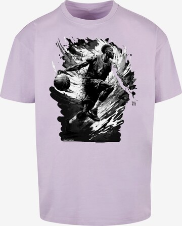 T-Shirt 'Basketball Splash Sport' F4NT4STIC en violet : devant