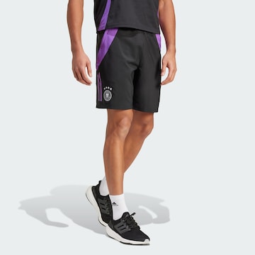 ADIDAS PERFORMANCE Regular Workout Pants 'DFB Tiro 24 Downtime' in Black: front