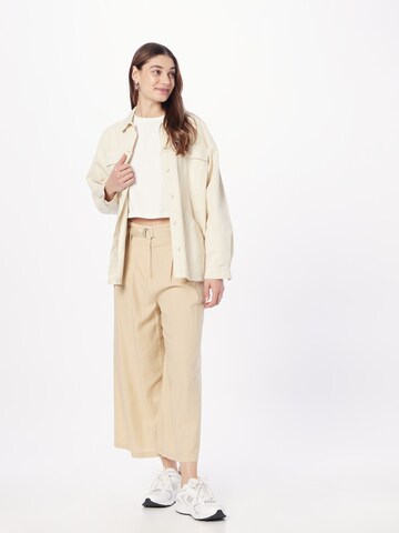 Wide Leg Pantalon à pince comma casual identity en beige