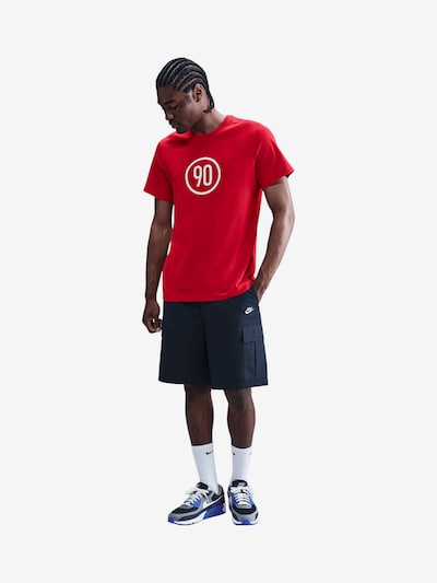 NIKE Funktionsshirt 'Total 90' in rot / weiß, Produktansicht