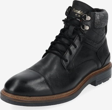 PANTOFOLA D'ORO Lace-Up Boots 'Trivento' in Black: front