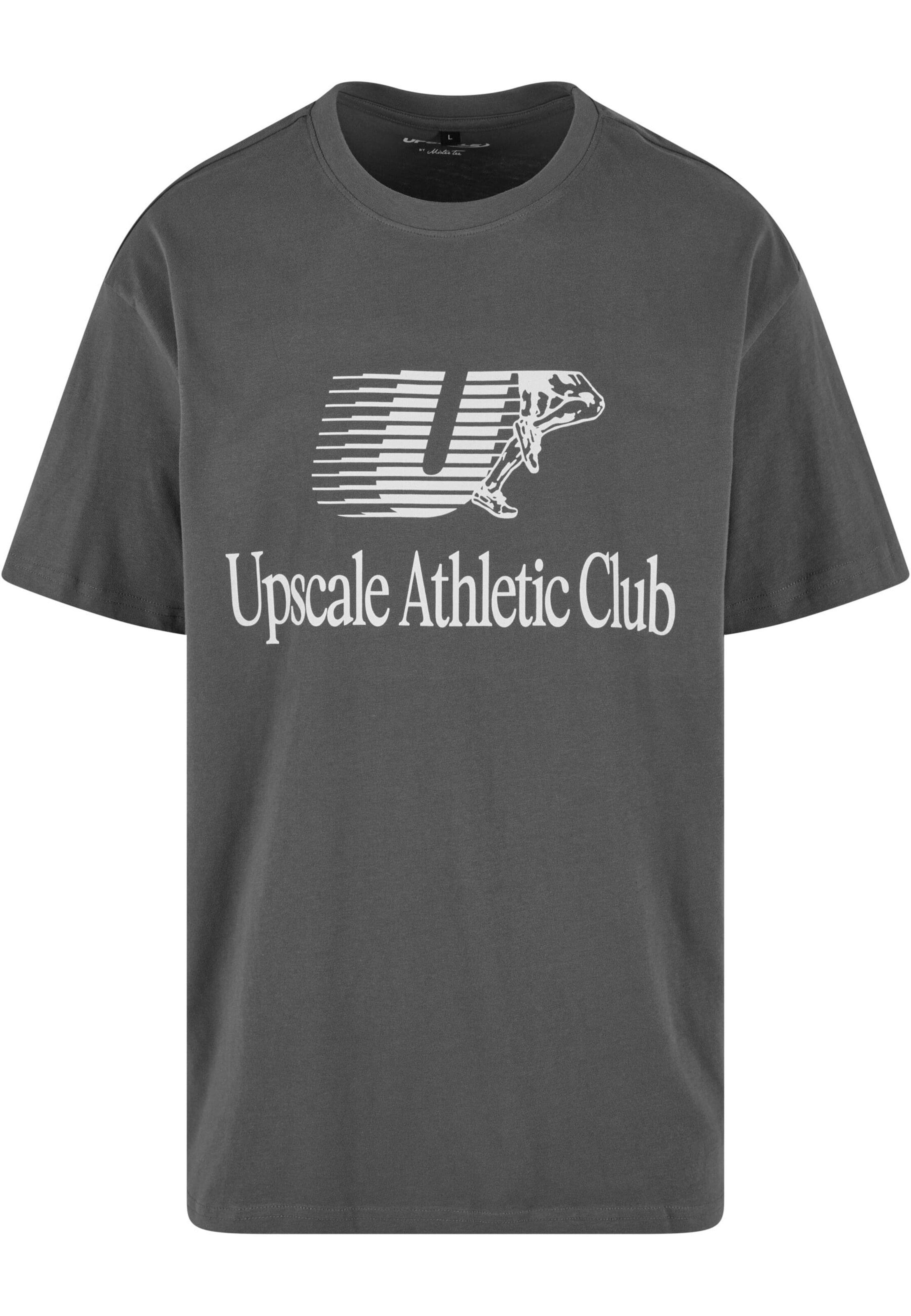MT Upscale Tričko 'Athletic Club' - Sivá: predná strana