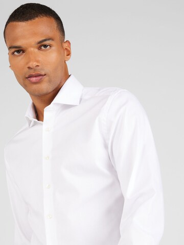 Bruun & Stengade - Ajuste estrecho Camisa 'Pavarotti' en blanco