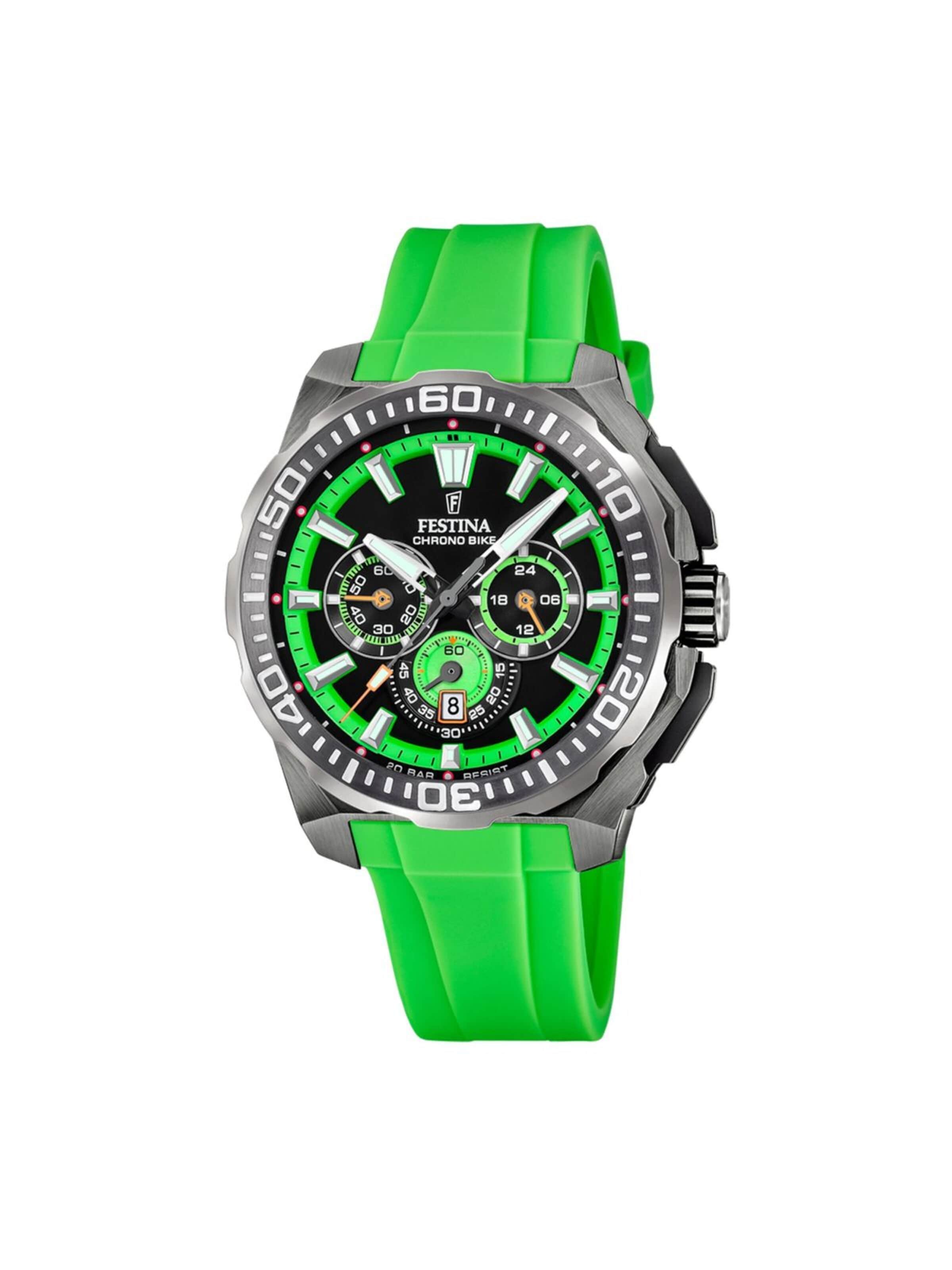Montre à affichage analogique 'Chrono Bike' FESTINA en vert : devant