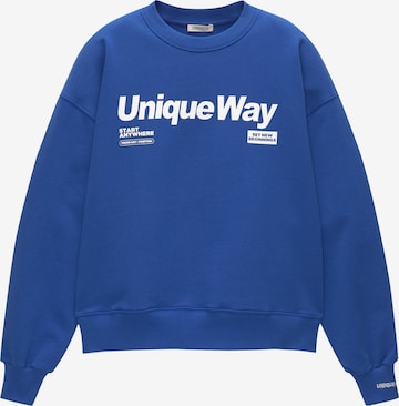 Pull&Bear Sweatshirt in Blauw: voorkant