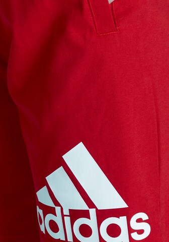 ADIDAS SPORTSWEAR Loosefit Urheiluhousut 'Essentials Big Logo ' värissä punainen