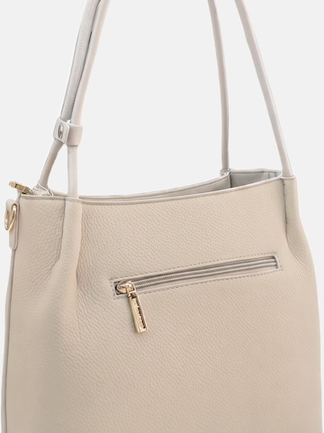 Borsa a spalla 'Borsa a Spalla Gianmarco Venturi PVC con Cuore Strass' di GianMarco Venturi in beige