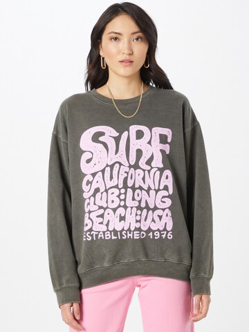 Sweat-shirt Nasty Gal en gris : devant