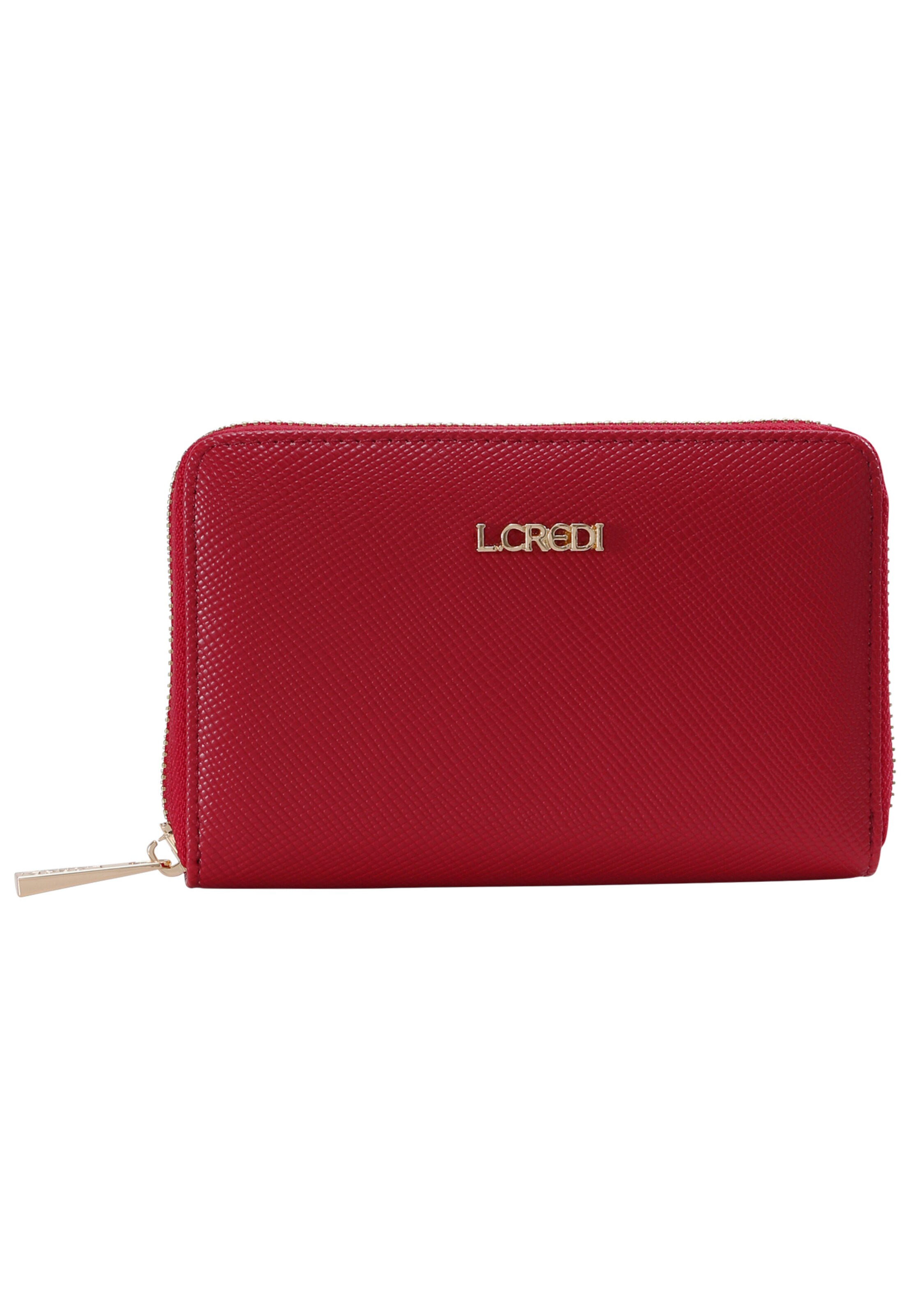 L.CREDI Geldbörse 'Ebba' in Rot: Vorderseite