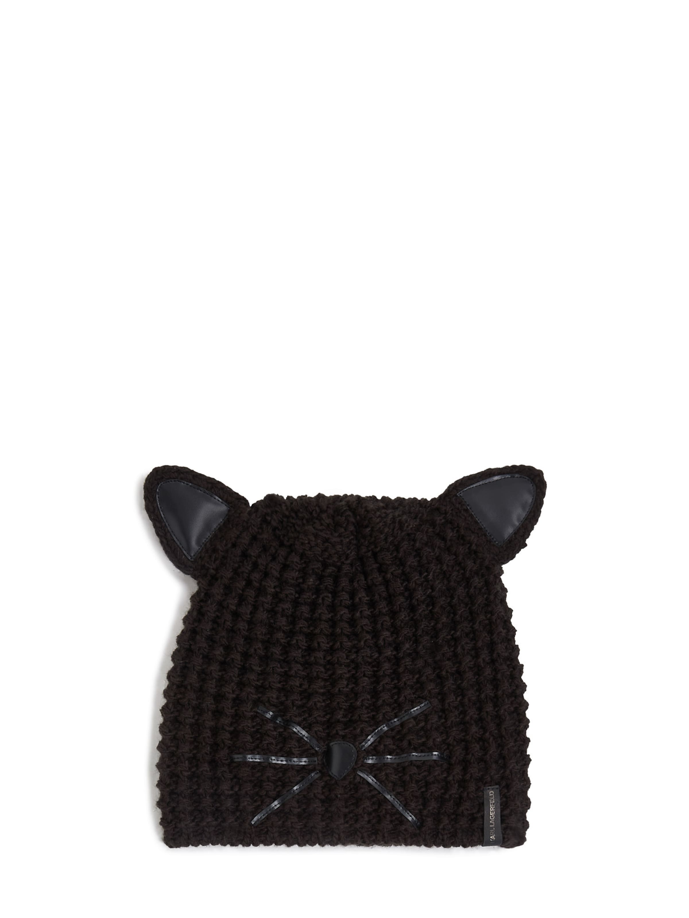 Berretto ' ESSENTIAL CHOUPETTE ' di Karl Lagerfeld in nero: frontale