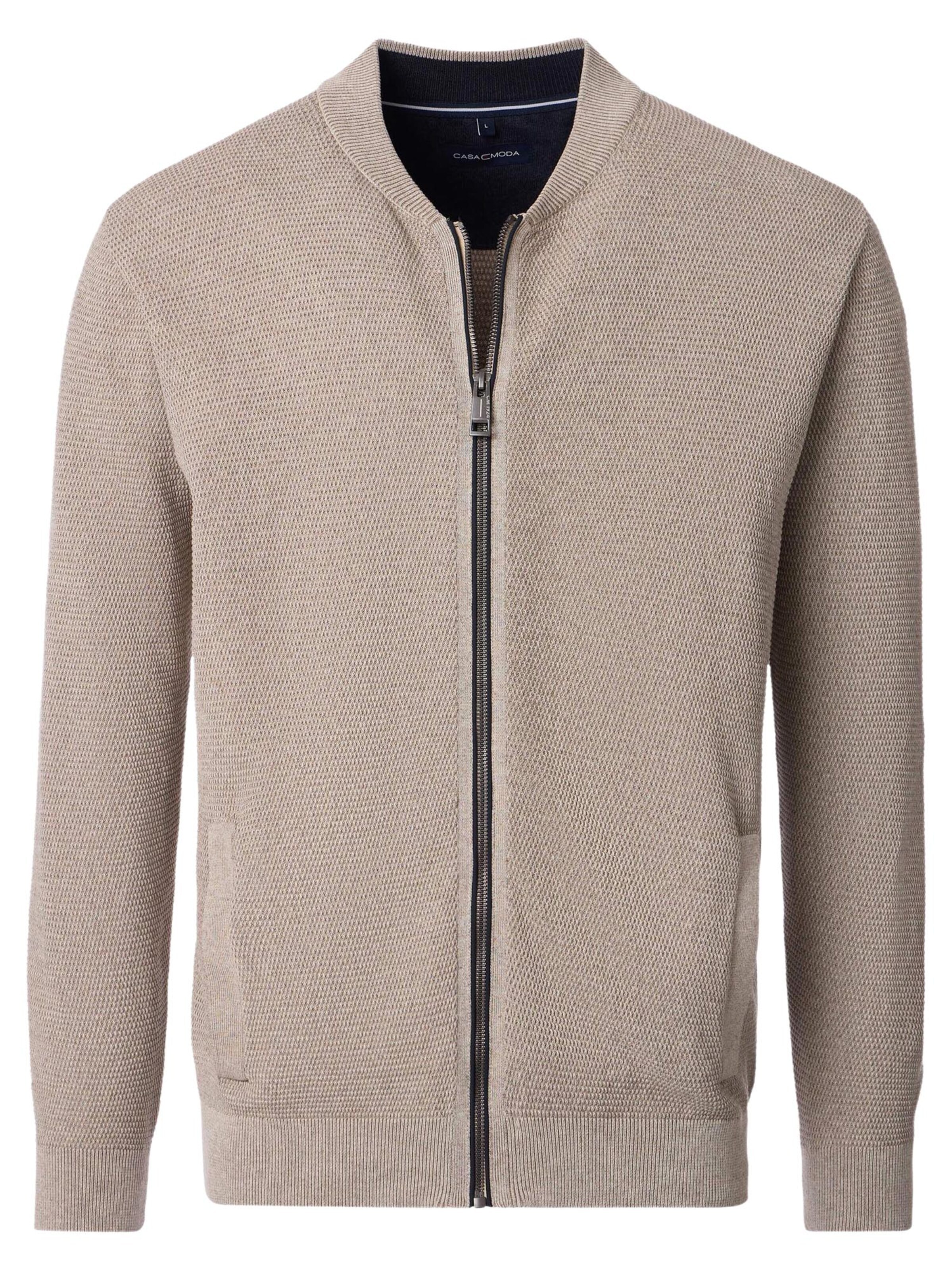 CASAMODA Strickjacke 'Basic'‌‌‌ in Beige: Vorderseite